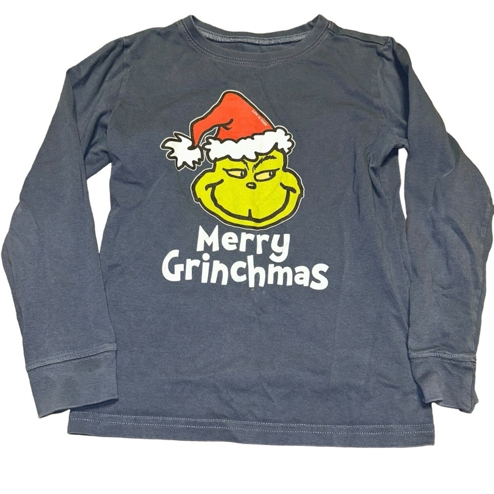 Life Is Good Long Sleeve merry Grinchmas christmas tshirt boys size 8 kid Medium